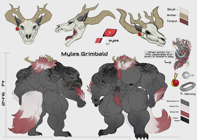 Ref-Sheet : Myles :: Hyper , Flat