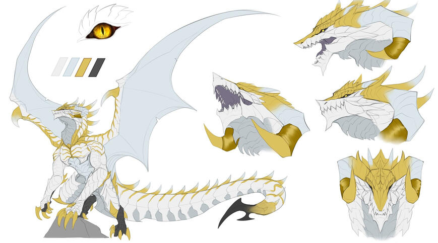 Ref-Sheet : Golden Dragon :: Bulk , Flat